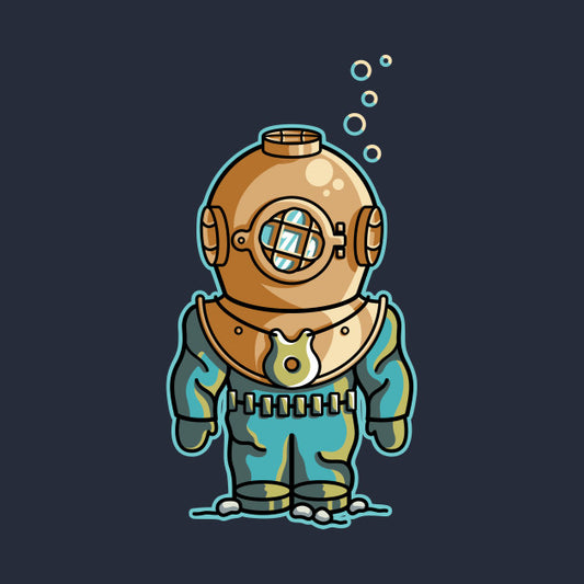 Cute vintage deep sea diver