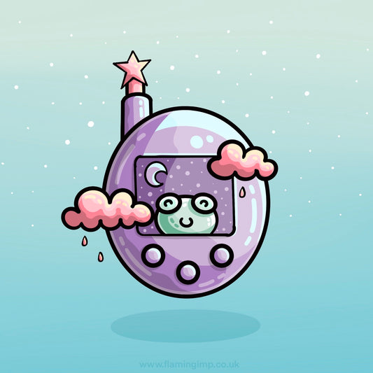 Cute frog tamagotchi