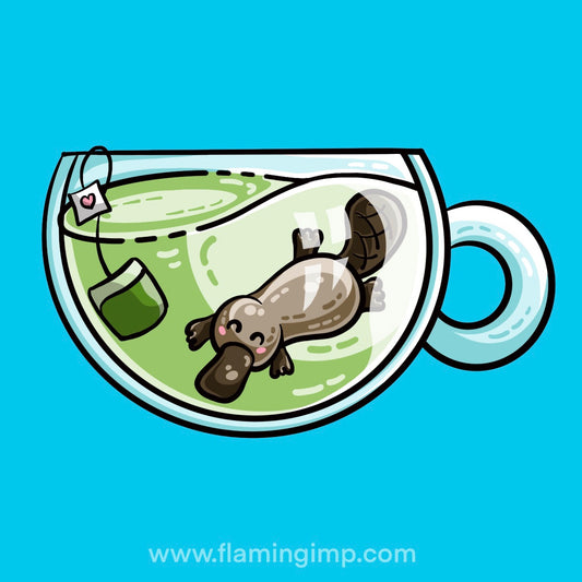 Platypus pla-tea-pus pun sketch