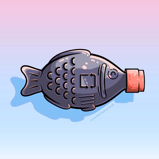 A kawaii cute, colourful soy sauce fish shaped container