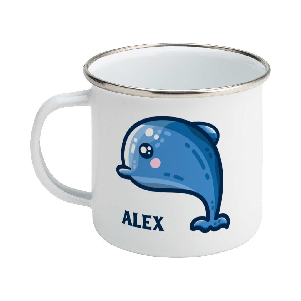 Dolphin Kawaii Cute Personalised Enamel Mug