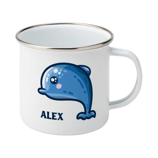 Dolphin Kawaii Cute Personalised Enamel Mug