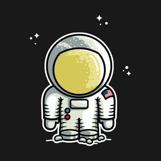 Cute astronaut in a space suit