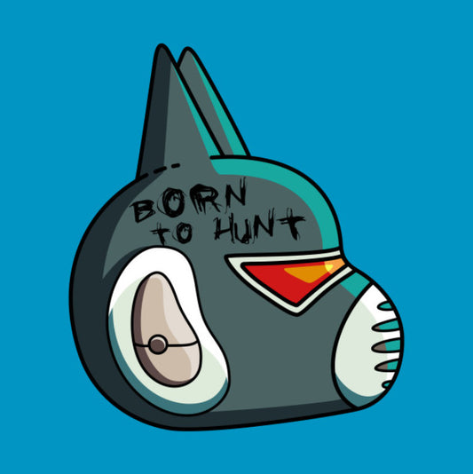 'Born to hunt' on Avocato's helmet