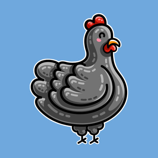 Kawaii cute black chicken