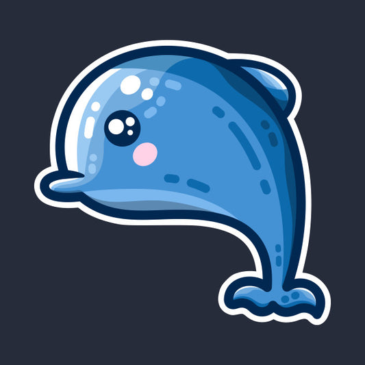 Kawaii cute blue dolphin design