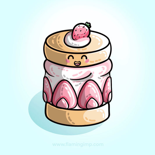 Strawberry shortcake food sketch