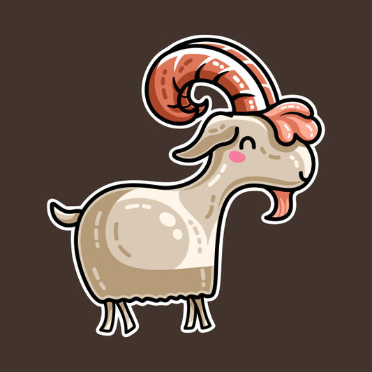 A kawaii cute goat with horns and goatee