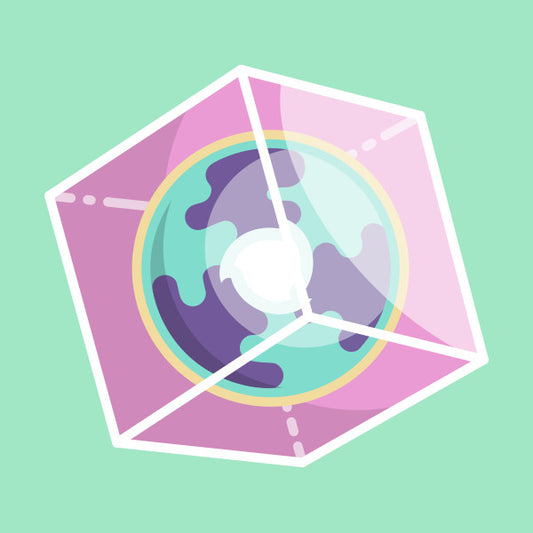 Final Space librarian cube in pastel colours