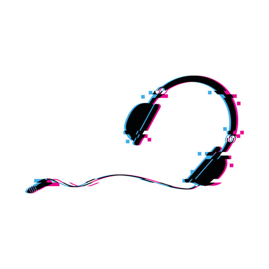 Headphones glitch art