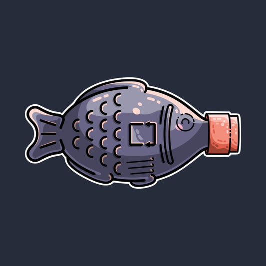 Cute drawing of a soy sauce fish