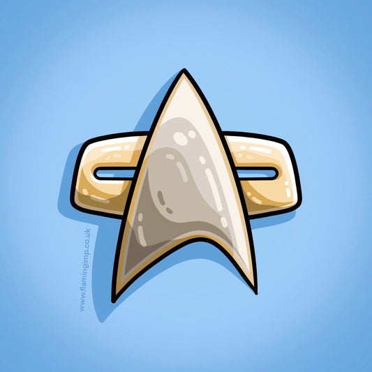 Star Trek Voyager communicator badge sketch