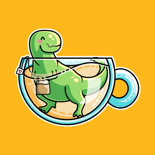 T-Rex in a cup of tea pun