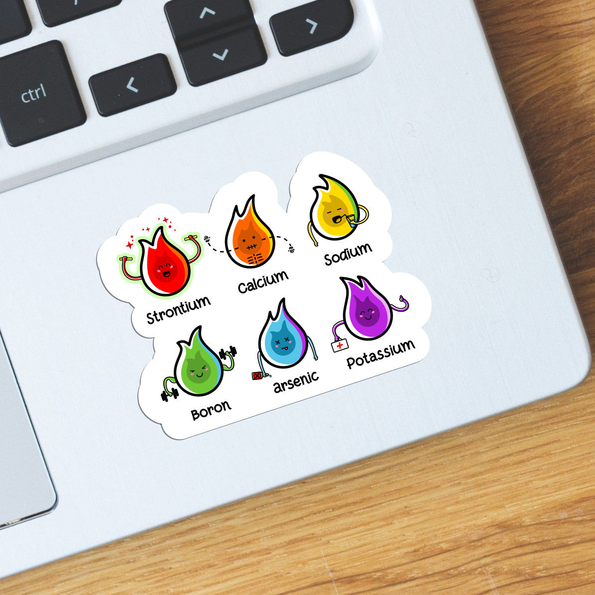 Flaming Elements Chemistry Die Cut Vinyl Sticker – Flaming Imp