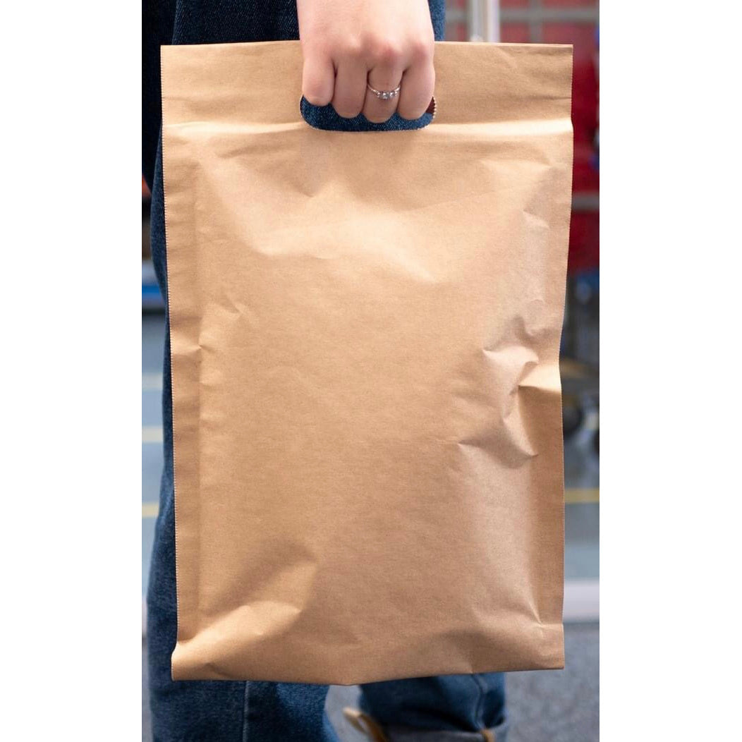 Eco-friendly brown paper mailing bag