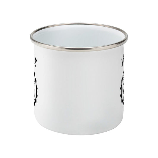 Ship's Captain Personalised Silver Rimmed Enamel Mug