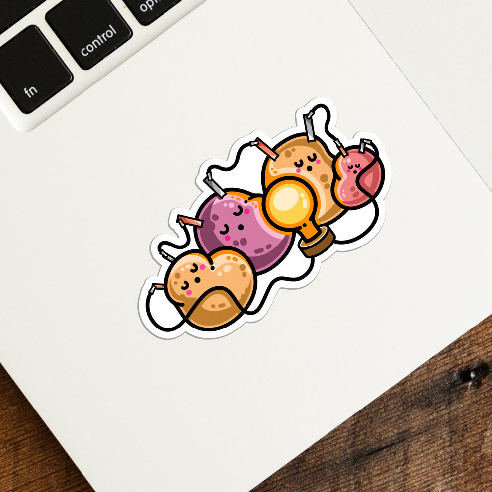 Power Nap - Die Cut Vinyl Sticker - Flaming Imp