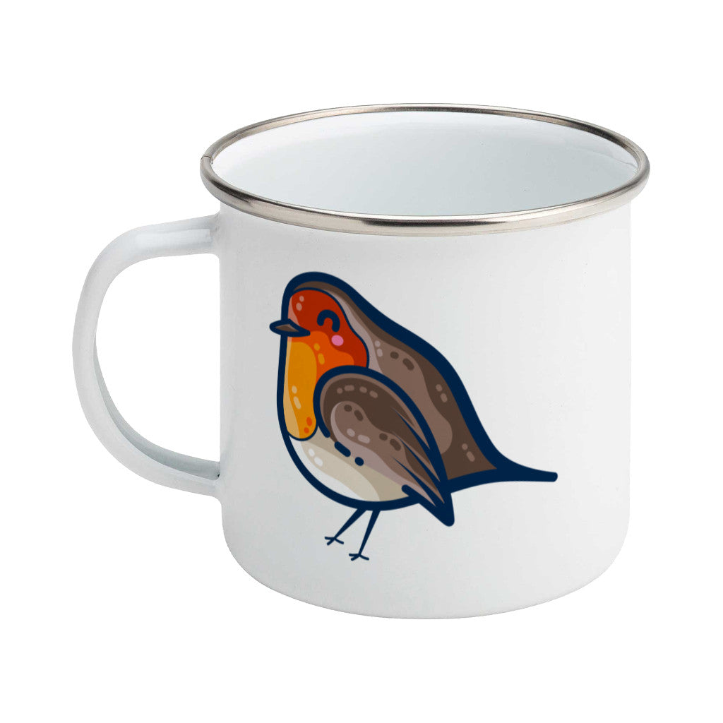 Robin Bird Kawaii Cute Enamel Mug