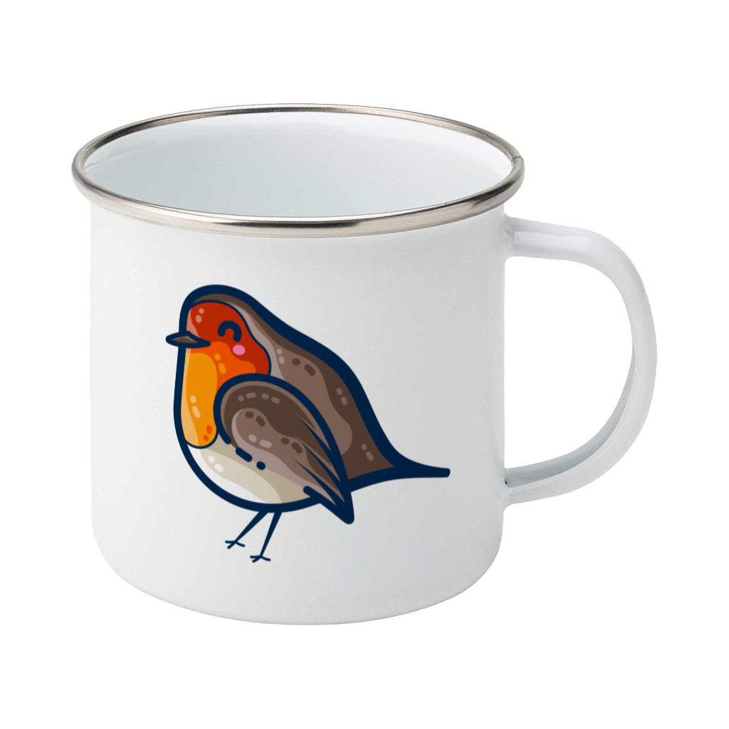 Robin Bird Kawaii Cute Enamel Mug