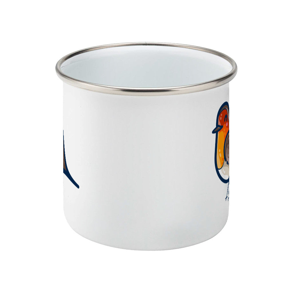 Robin Bird Kawaii Cute Enamel Mug